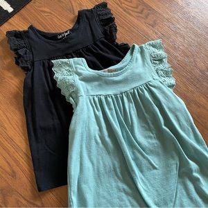 Lot of 2 Cat & Jack size girl’s 7/8 tops